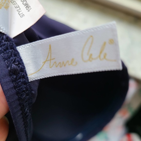 Anne Cole Ruched Sweetheart Neckline Navy One Piece Swimsuit - Picture 6 of 13